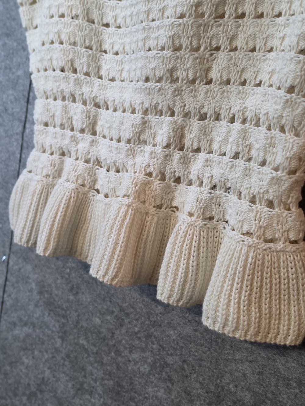 J. Crew Crochet Knit Camisole with Ruffled Hem - Picture 3 of 9